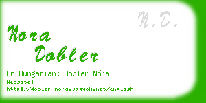 nora dobler business card