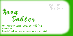 nora dobler business card